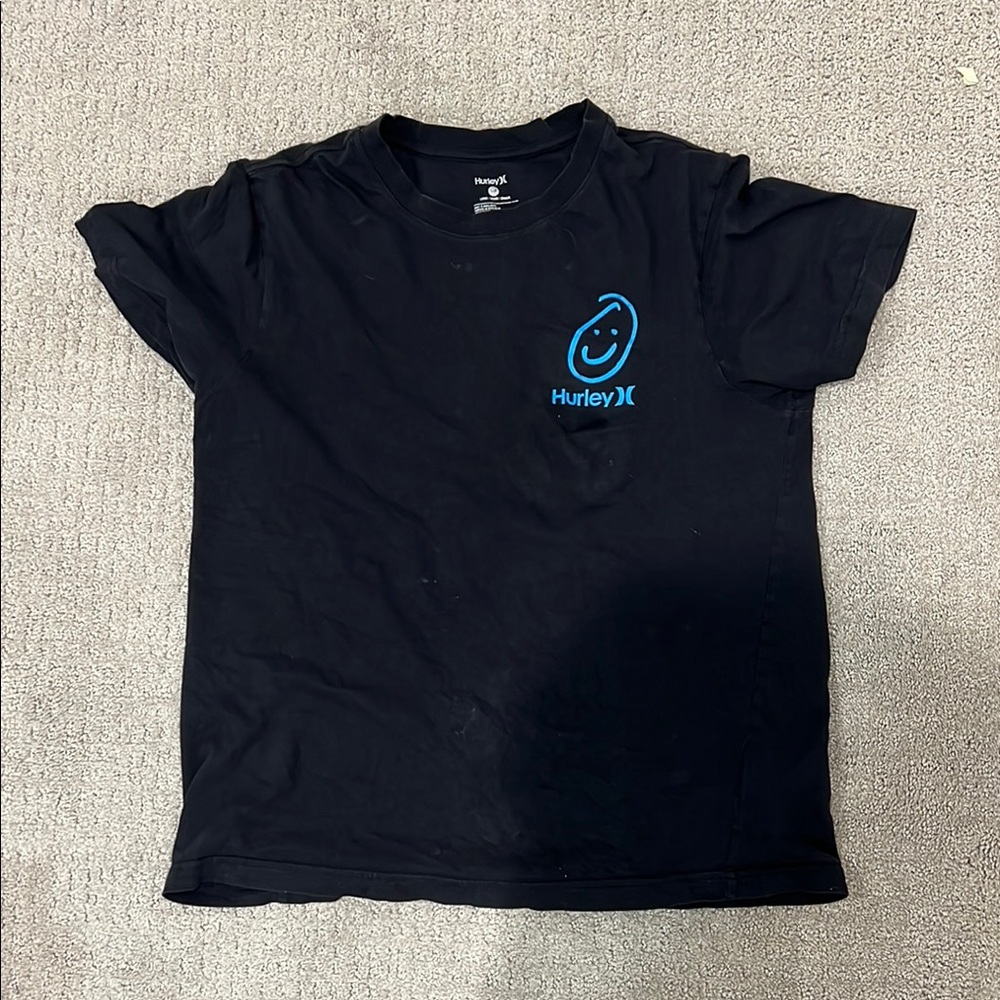 Hurley Kids Black T-Shirt with Blue Logo
